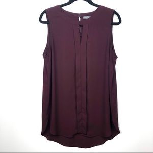 Vince Camuto Maroon Sleeveless Blouse